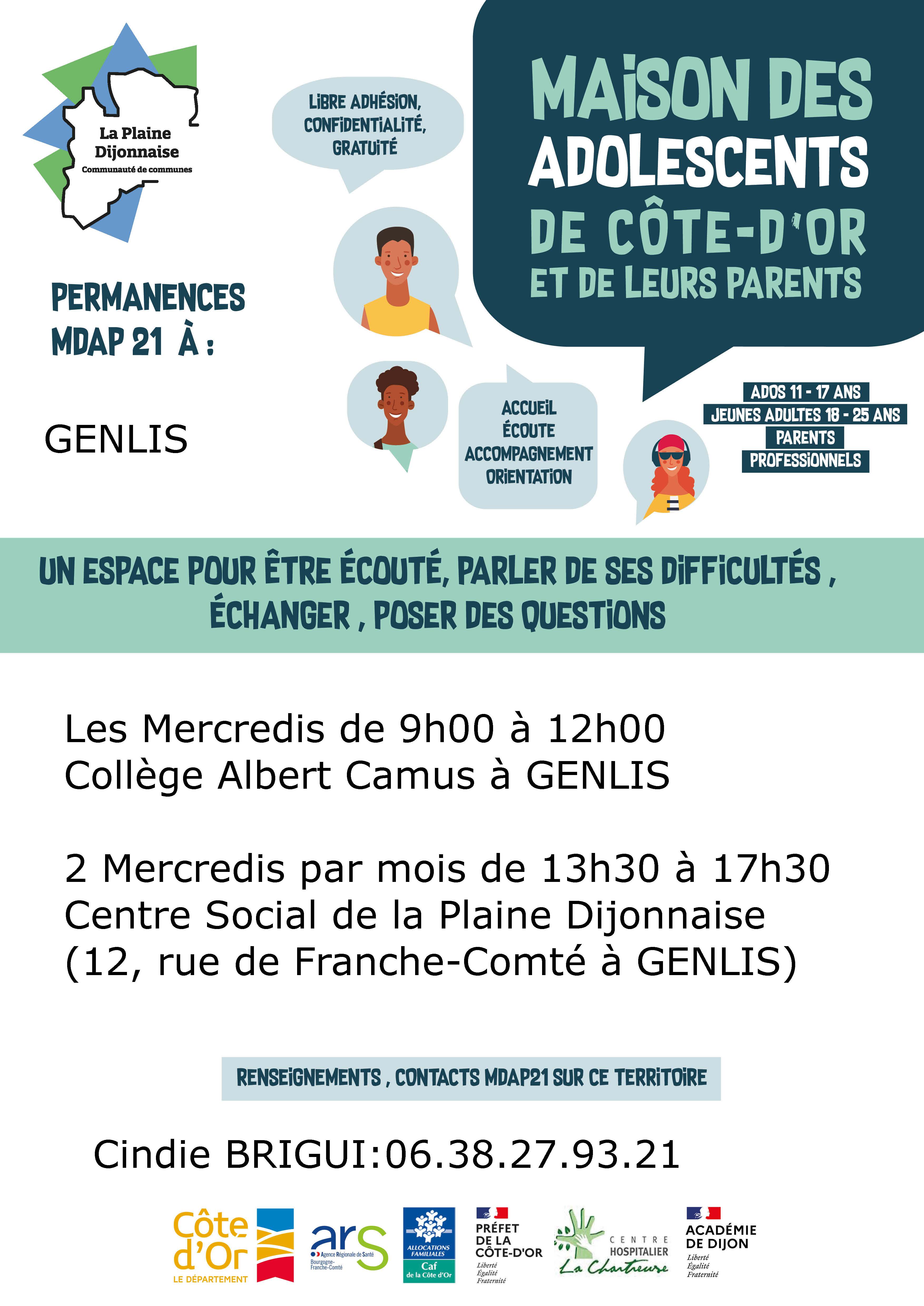 Affiche - Maison des Adolescents de Côte-d'Or et de leurs Parents